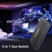 5 in 1 Out Switch 4K@60Hz HDMI-compatible Switch Splitter For PC Sharing Laptop DVD Player TV Box
