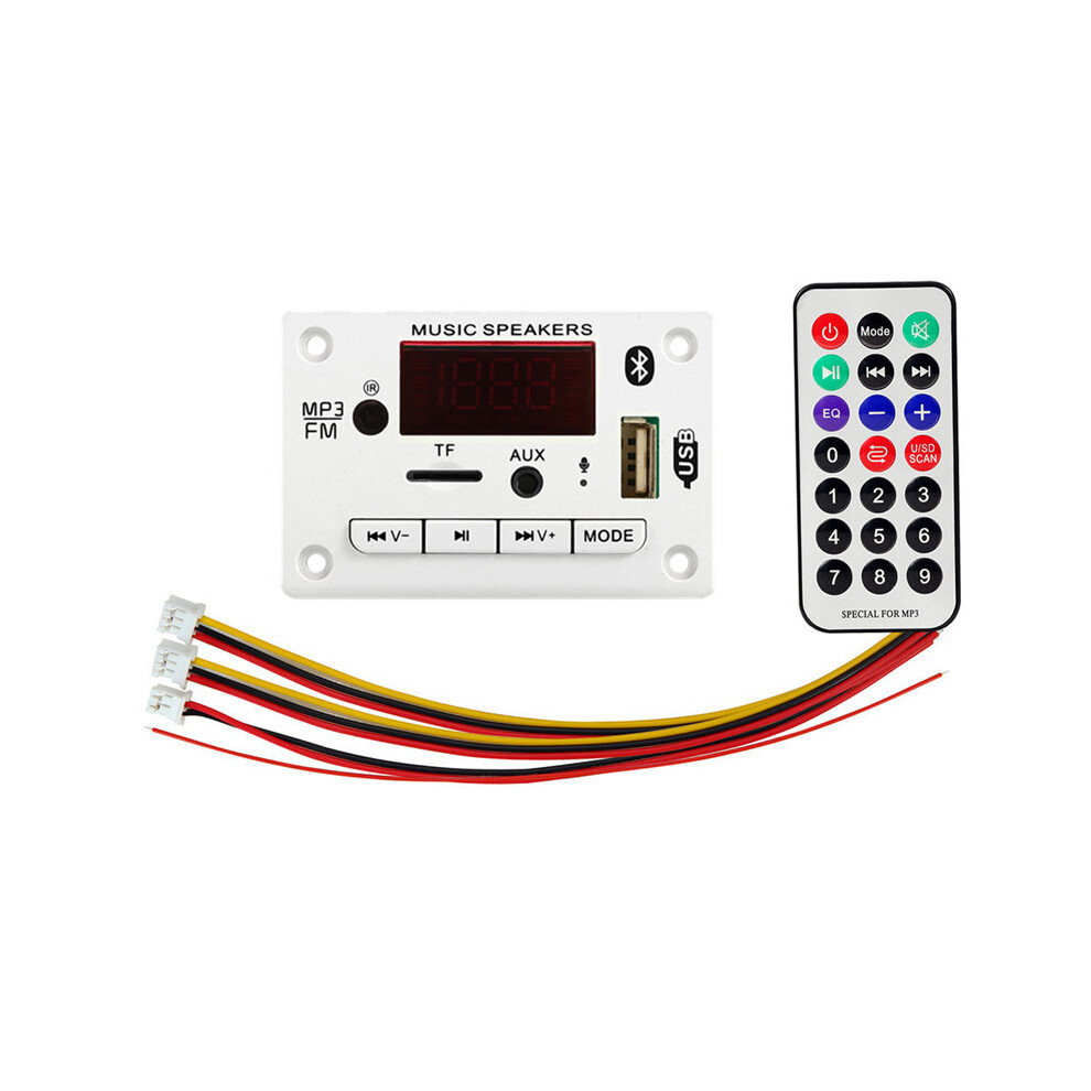 12V Mp3 Decoder Board Module Wireless Car Usb Mp3 Player Tf Card Slot Fm Microphone Handsfree 110691353818