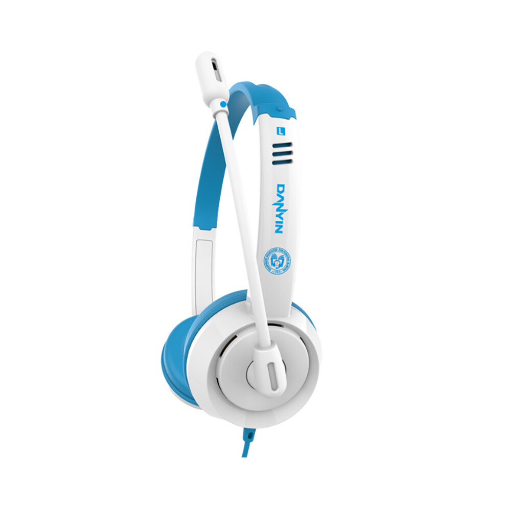 (White) Adjustable Wired Headphones 3.5Mm Boom Microphone Headsets Stereo Bass For Kids Girls White 110691349217