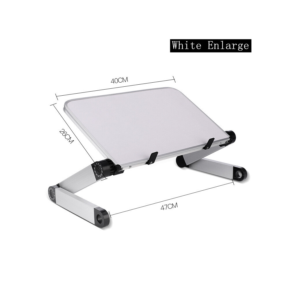 ( Enlarge) Aluminum Alloy Laptop Stand Foldable Adjustable Computer Notebook Table Stand White 110691352408