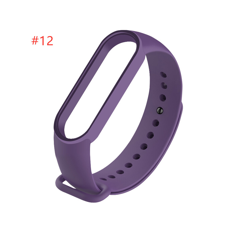 (#12) Silicone Replacement Wristband Bracelet Watchband For Xiaomi Mi Band 5 Miband