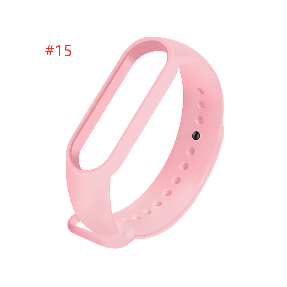 Light (#15) Silicone Replacement Wristband Bracelet Watchband For Xiaomi Mi Band 5 Miband