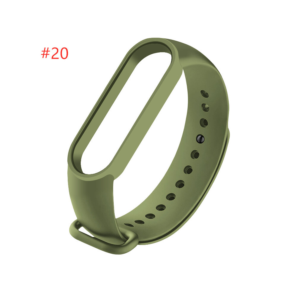 Light (#20) Silicone Replacement Wristband Bracelet Watchband For Xiaomi Mi Band 5 Miband