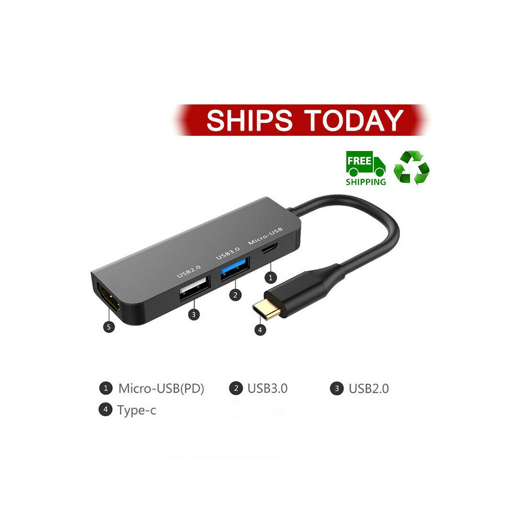 4 In 1 Type-C To 4K Hdmi-Compatible Usb 3.0 Pd Charging Port Hub Multifunction Adapter 110691343291