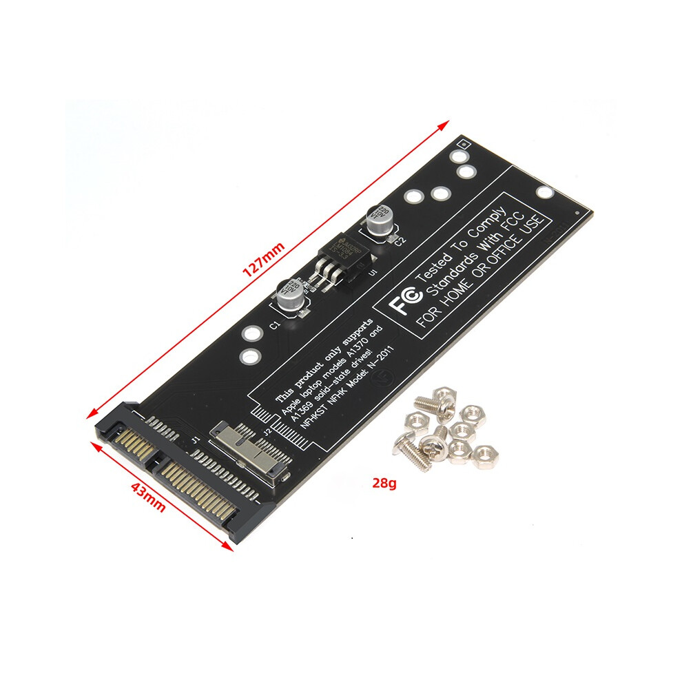 New 12+6Pin Ssd Hdd To Sata Hard Drive For Apple Macbook 2010 2011 A1369 A1370 110691356857
