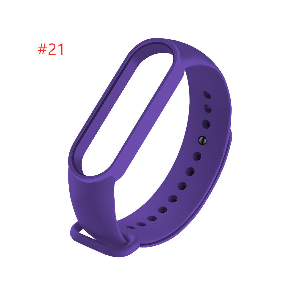Light (#21) Silicone Replacement Wristband Bracelet Watchband For Xiaomi Mi Band 5 Miband