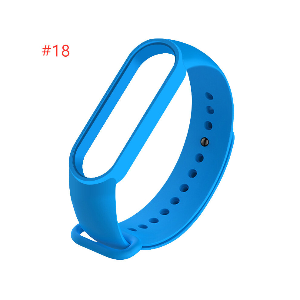 Light (#18) Silicone Replacement Wristband Bracelet Watchband For Xiaomi Mi Band 5 Miband