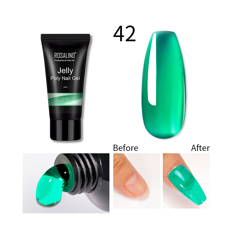 (42) ROSALIND 30ml Jelly Poly Nail Gel Polish for Nail Extensions Lacquer Manicure