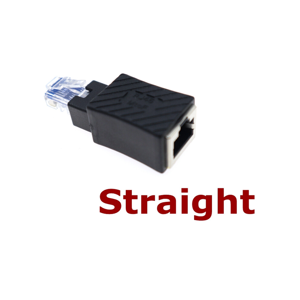 (Straight) 90 Degree Right Angle Rj45 Cat 5E 6E Cat7 Male To Female Lan Ethernet Network Extension Adapter 110691348586