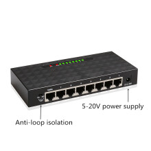 (US) 10/100/1000 Mbps 8 Port Fast Ethernet LAN Desktop RJ45 Network for Switch Hub Adapter