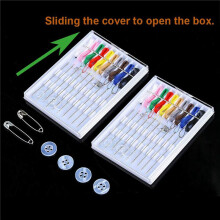 32 Boxes Home and Travel Quick Fix Sewing Kit Pre Threaded Needle Kit, Each Box with 10 Pieces