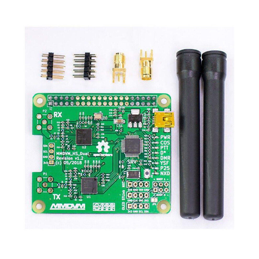 ?V1.3 Mmdvm_hs_dual_hat Duplex Hotspot Board P25 Dmr Ysf Nxdn For Raspberry Pi 110691363718