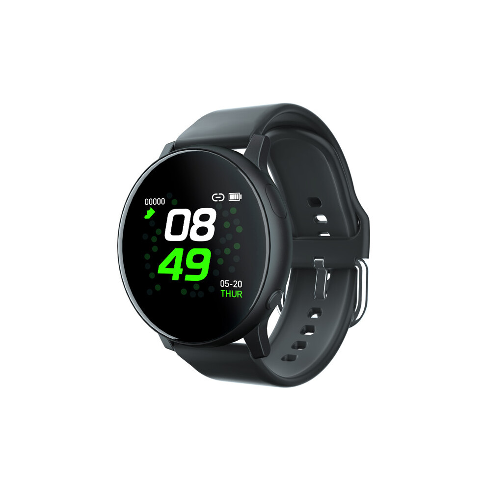(Black) 1.3" Color Screen Smart Watch Heart Rate Blood Pressure Monitor Sports Wristband Black 110691351487