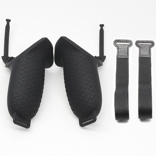 (Black) Silicone Protective Case with Non-Slip Handle and Straps for Oculus Quest 2 VR Controller