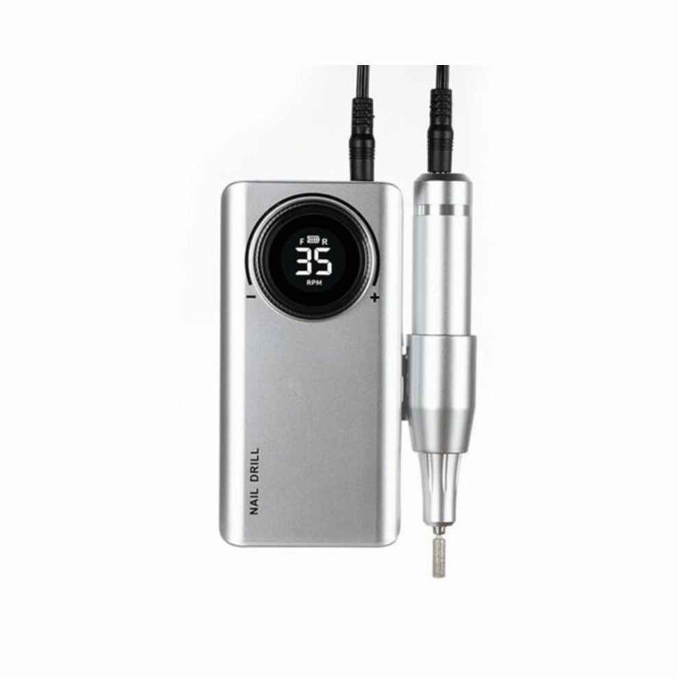 Silver (Silver) Electric Nail Drill File 35000 Rpm Rechargeable Portable Manicure Pedicure Set
