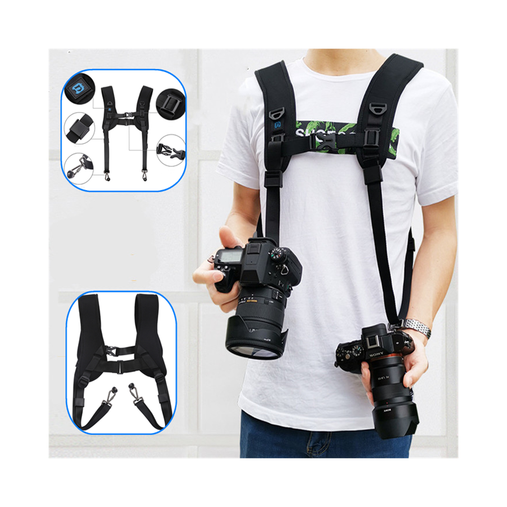Puluz Quick Release Double Shoulder Harness Soft Pad Decompression Foam Strap Belt For Dslr Digital Cameras 110691363947