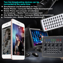 V10 Audio Live Recording KTV Sound Card Device Headset Mixer For Phone Computer