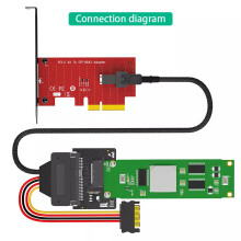NEW U.2 SFF-8639 to NVMe Ruler 1U GEN-Z EDSFF Short SSD E1.S Carrier Adapter