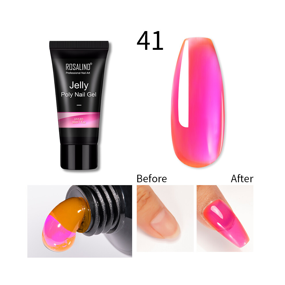 (41) ROSALIND 30ml Jelly Poly Nail Gel Polish for Nail Extensions Lacquer Manicure