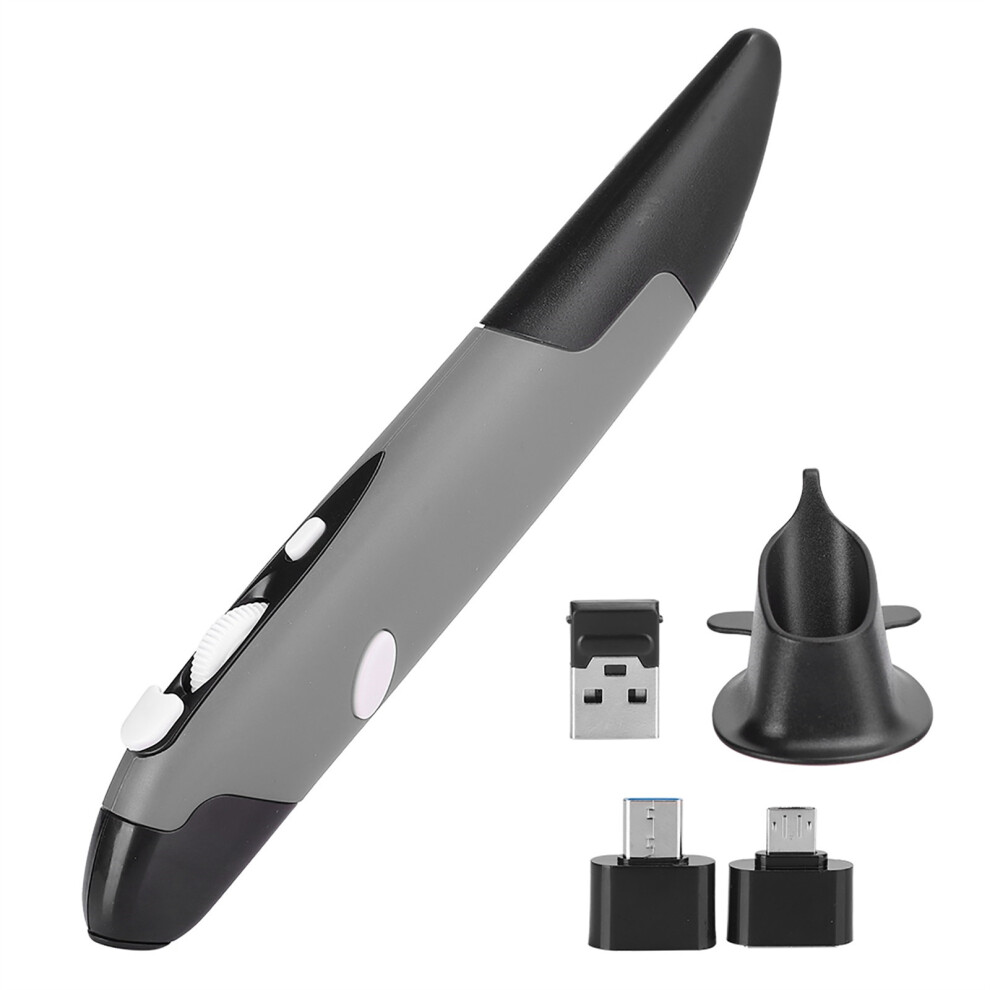 (Gray) Mouse Pen Optical Usb For Wireless Notebook Computers Desktop Smart Tvs Gray 110691355867