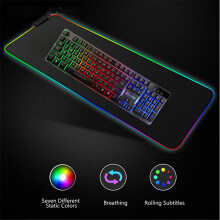 (L(80CM*30CM)) ?Gaming Mouse Pad RGB Soft Extreme Glowing Mat LED Touch Control USB Wired