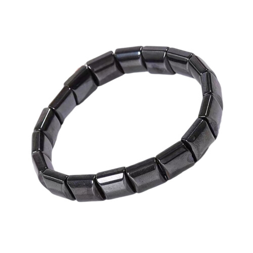 Schwarze Obsidian-Perlenkette aus-konvexe Oberfläche