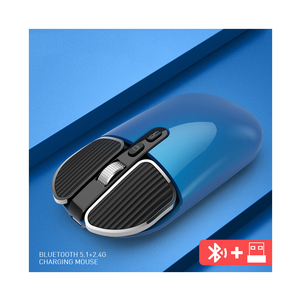 (Sapphire ) M203 Tooth 2.4Ghz Wireless Mouse Dual-Mode Mice For Desktop Computer Notebook Office Home Blue 110691367136