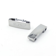 (Silver) For Beats Studio 3 Wireless Headphones Metal Hinge Replacement Parts Label