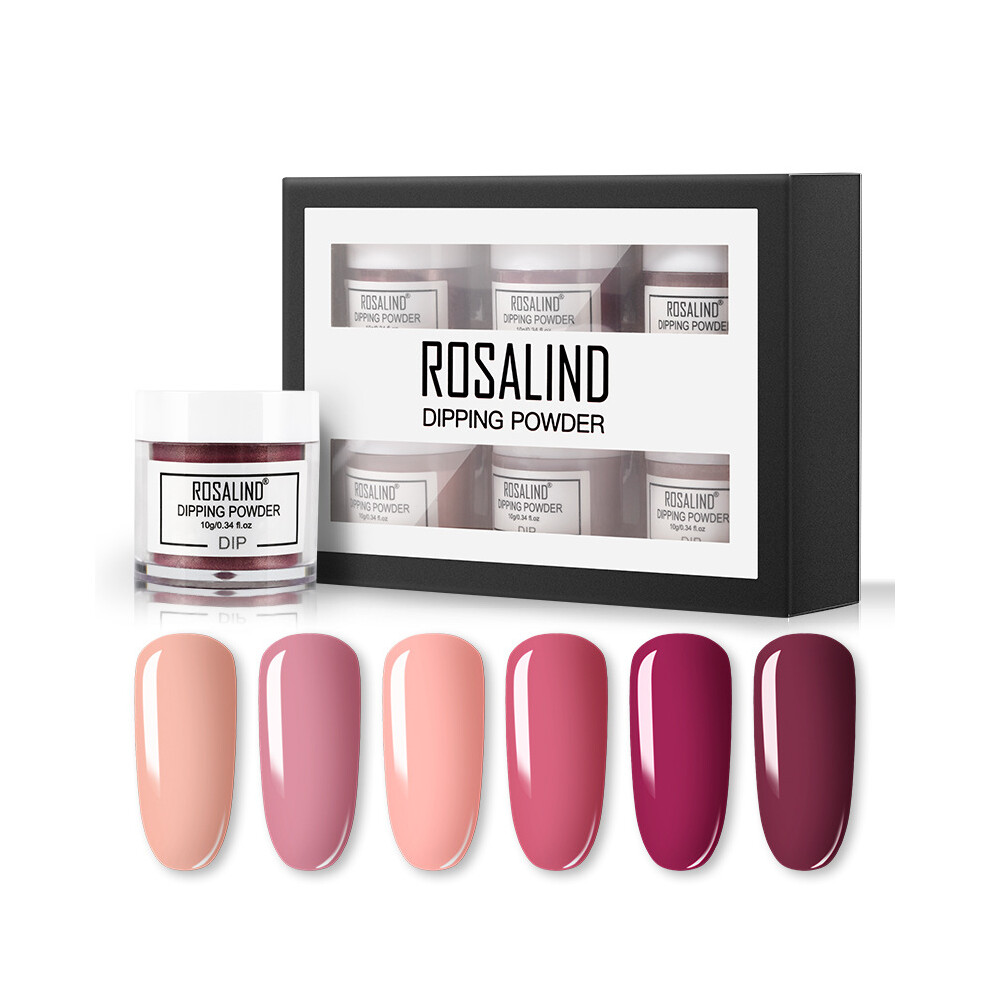 (JRFTC6-02) ROSALIND Dipping Powder Set Nail Glitter For Nail Art Decorations Manicure