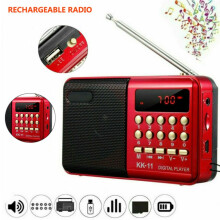 Mini Portable LCD Digital FM Radio Speaker USB SD TF Card Mp3 Speaker Player