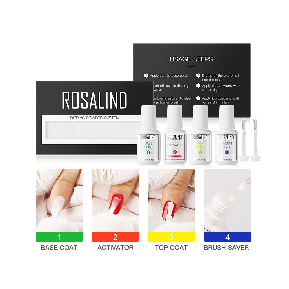(RQTC4-01) ROSALIND Dipping Powder Set Nail Glitter For Nail Art Decorations Manicure