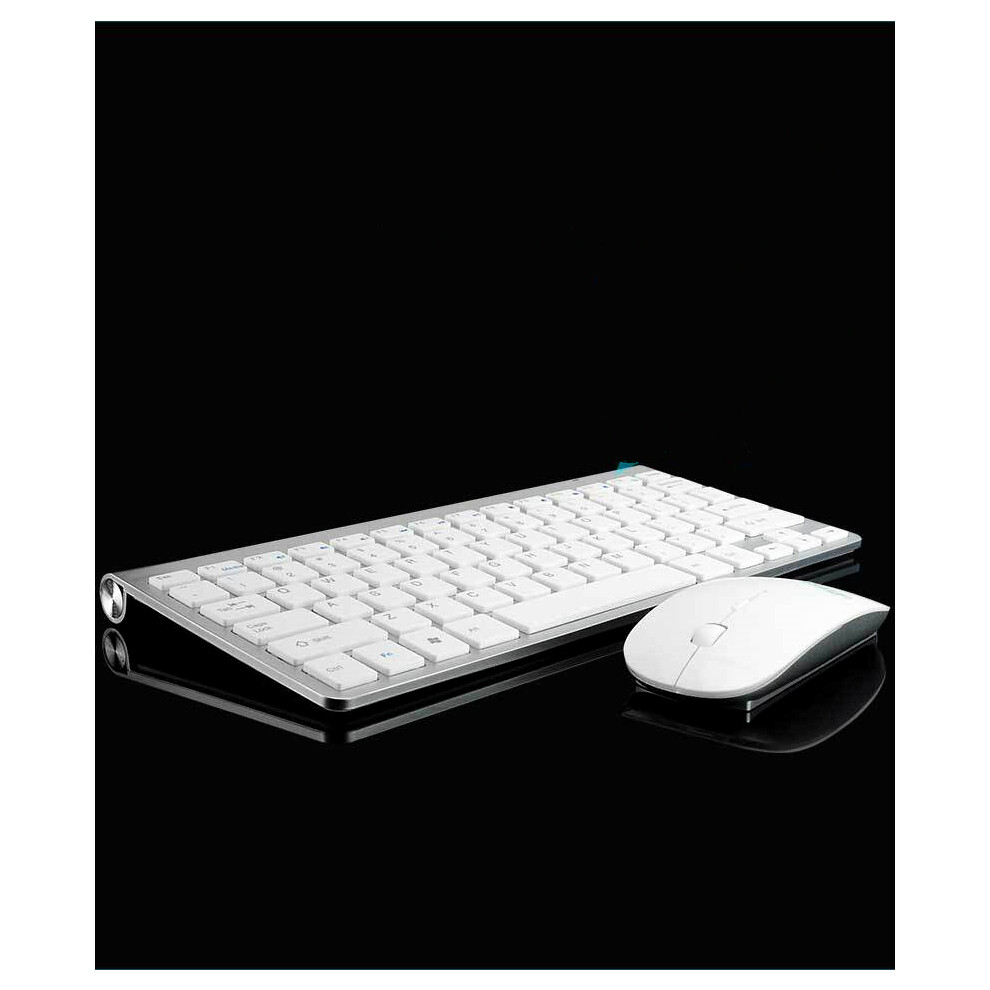 ( White) 2.4G Portable Mini Wireless Keyboard Mouse Combo Set For Desktop Pc Laptop Notebook Tv Multimedia Computer Silver/White 110691362193