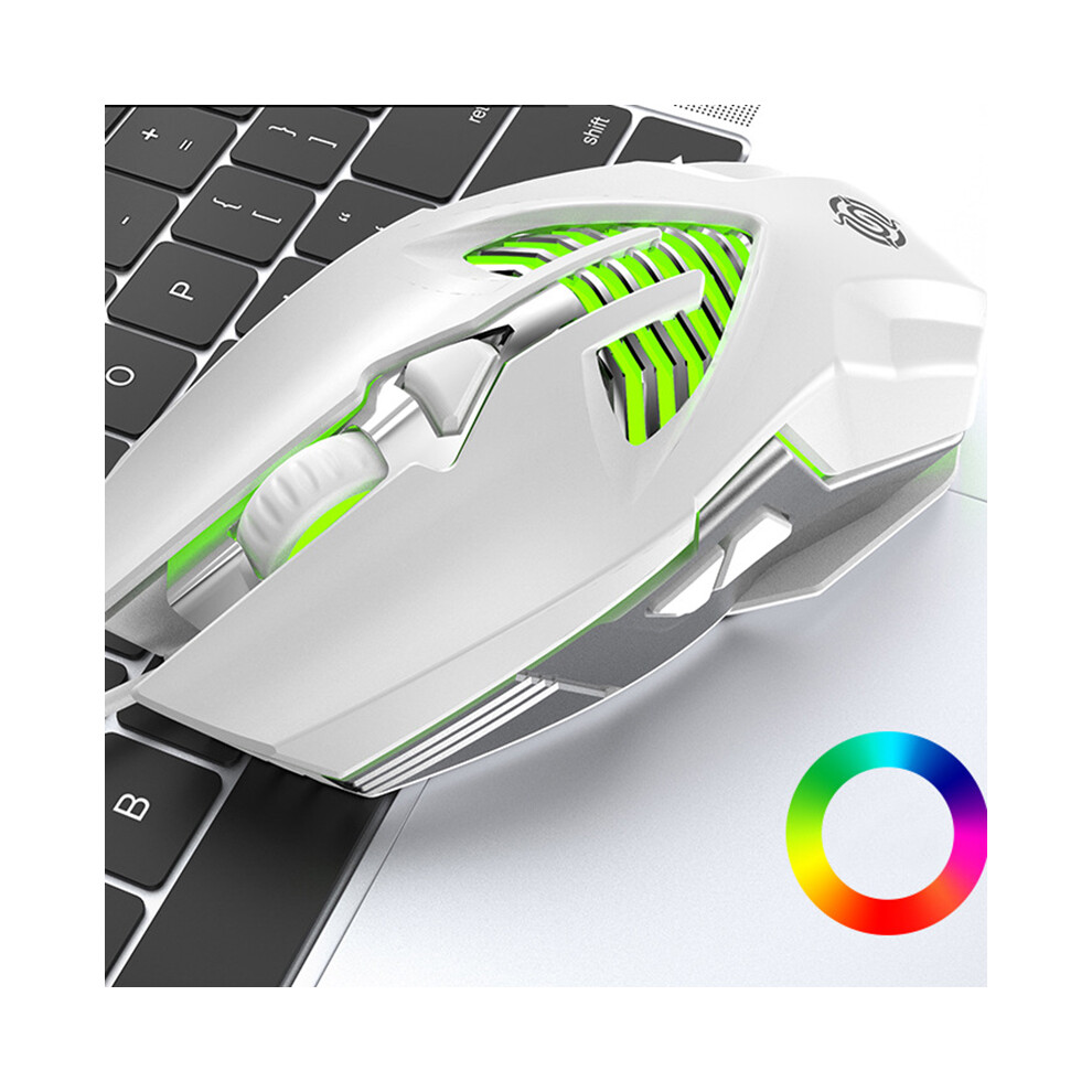 (Q1-6D ) Q1 Gaming Mice Wired Usb Luminous Optical Mouse For Desktop Computer Notebook White 110691367051