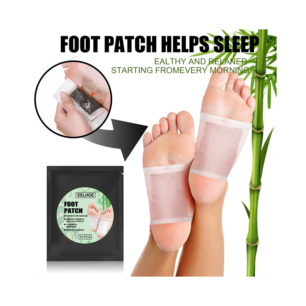 10PCS/Bag Aromatic Mugwort Herbal Foot Patch Dehumidification for Better Sleep and Anti-Stress Relief