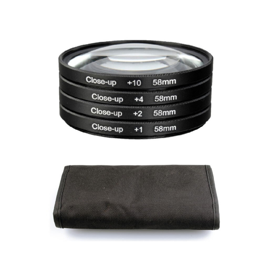 (58Mm) Close Up Macro Lens Filter+1+2+4+10 For Canon Nikon Sony Pentax Camera 49-77Mm 110691382450