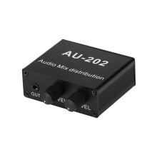 Stereo Mixer Audio Distributor for Headphone Power AMP Volume control DC5-19V