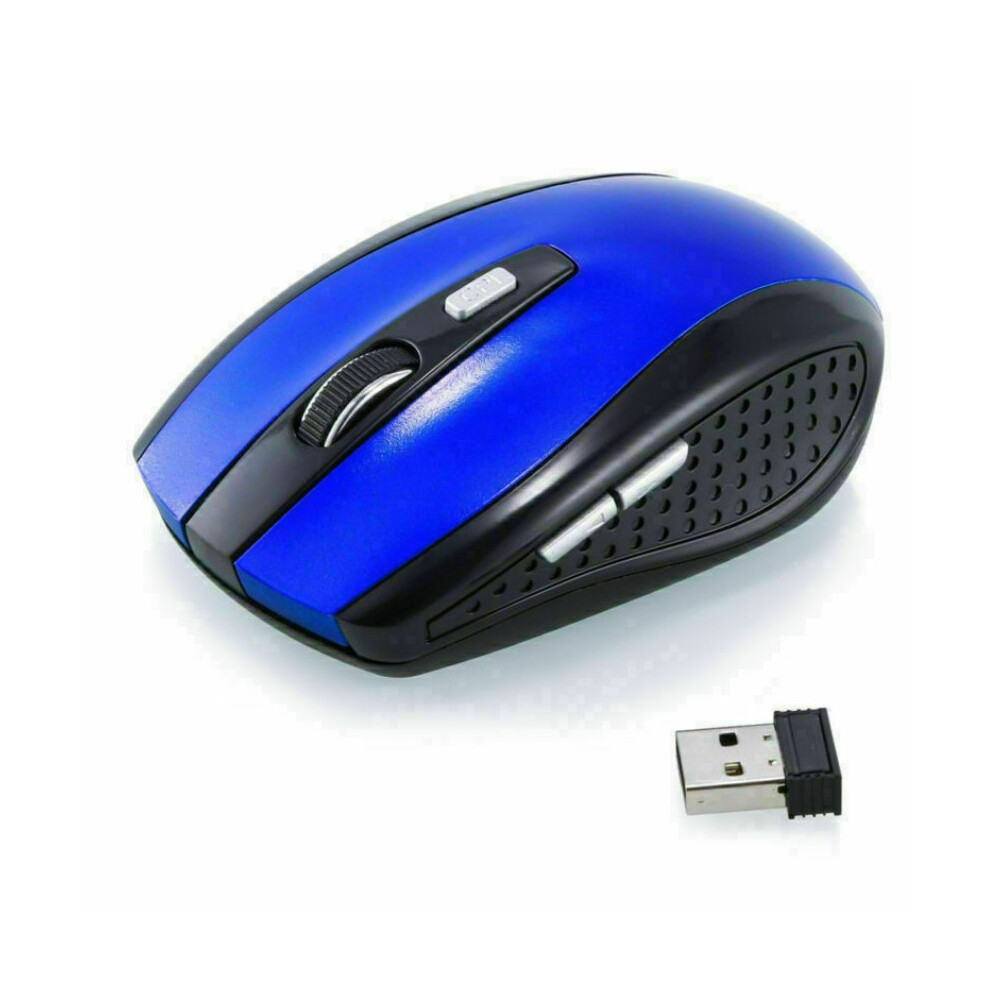 (Blue) 2.4Ghz Wireless Optical Mouse Mice & Usb Receiver For Pc Laptop Computer Dpi New Blue 110691379467