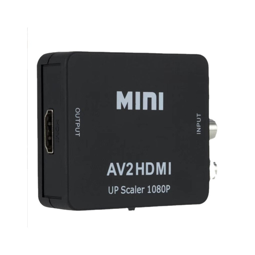 (Black) Rca To Hdmi Converter Composite Av Cvbs Video Adapter 720P 1080P For Wii Nes Snes Black 110691379702