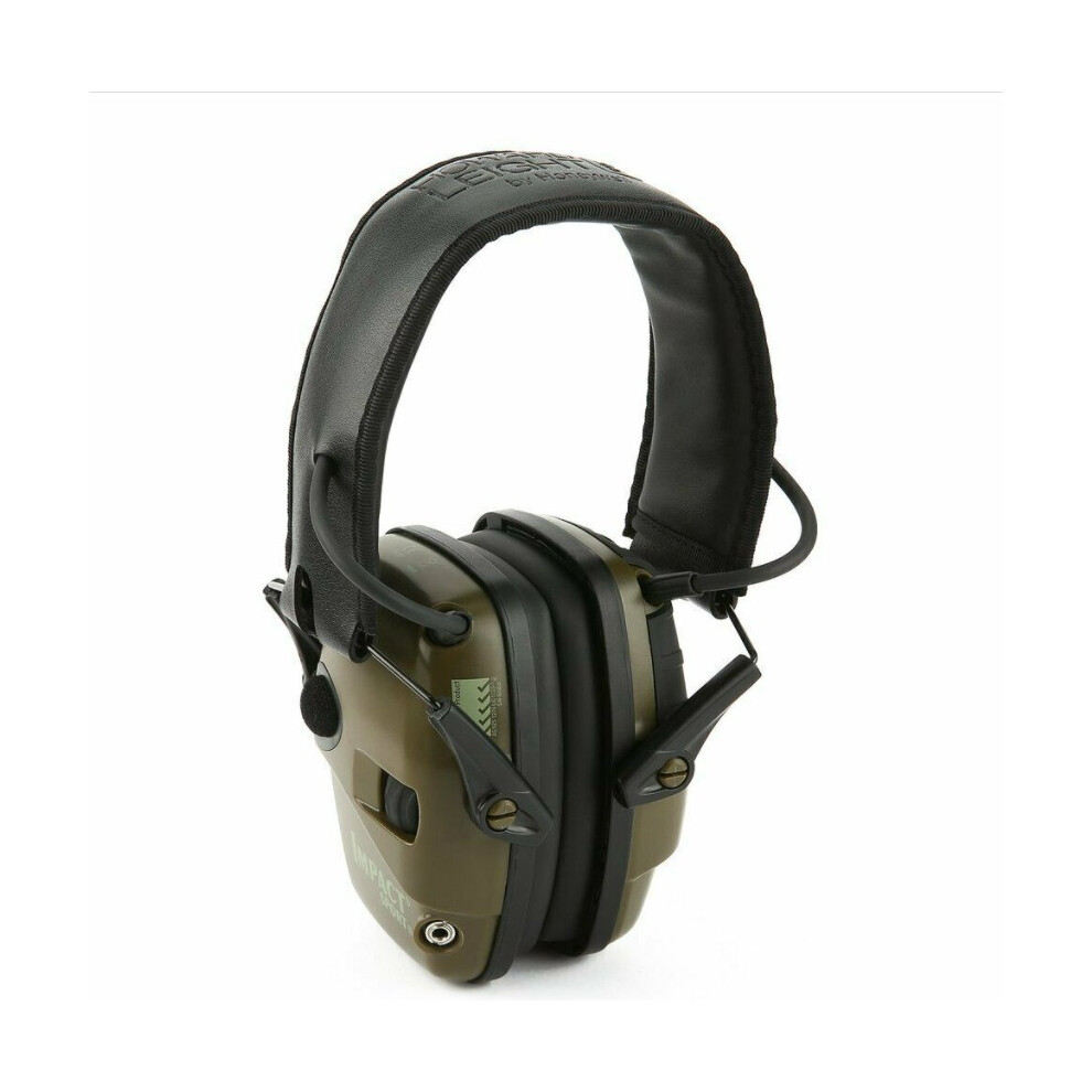 (Green) Electronic Ear Defenders Noise Reduction Hunting Shooting Earmuffs Protect 110691378187