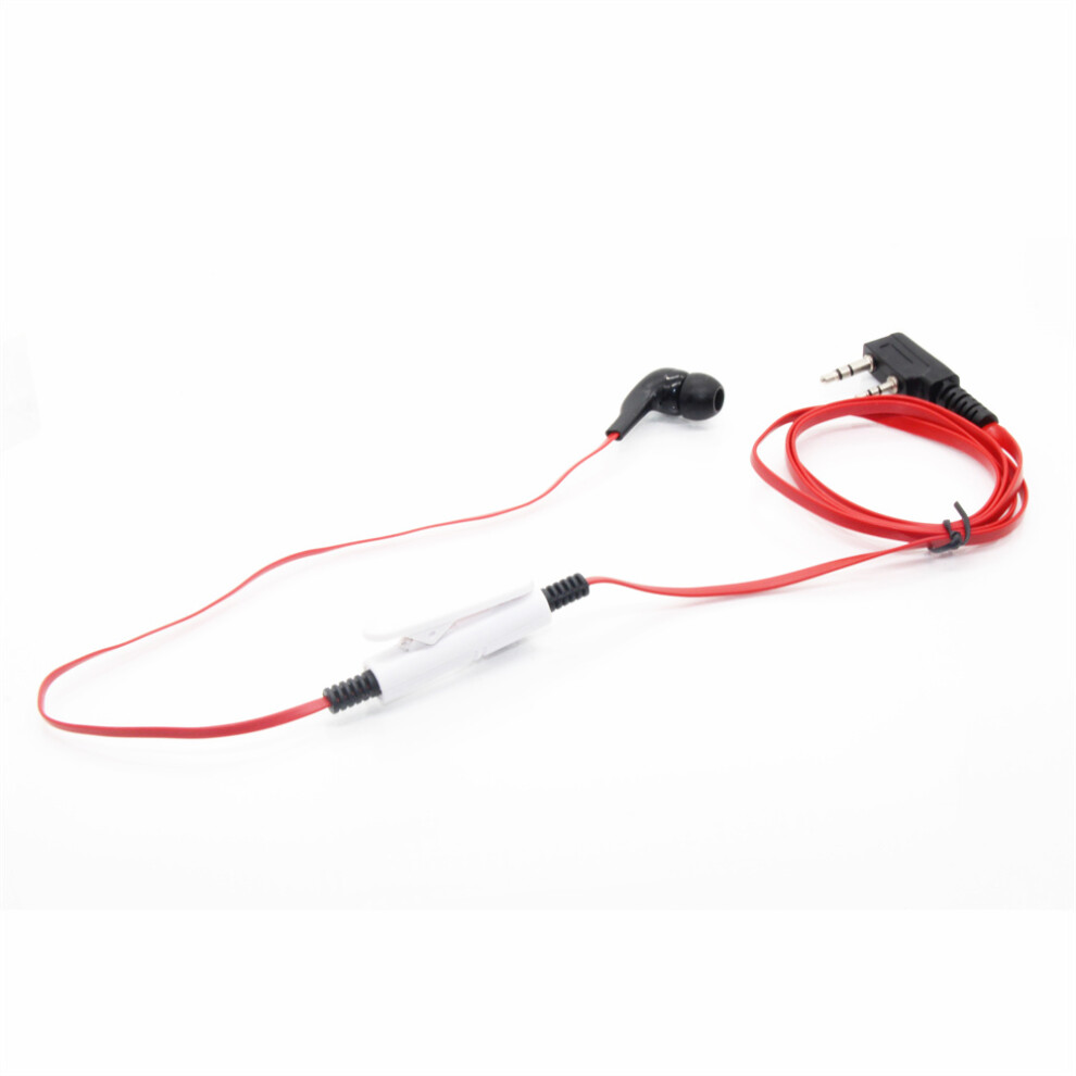 ( Ptt) 2 Pin Noodle Style Earbud Headphone K Plug Earpiece Headset For Baofeng Uv5r Bf-888S Uv5r Radio White 110691385024