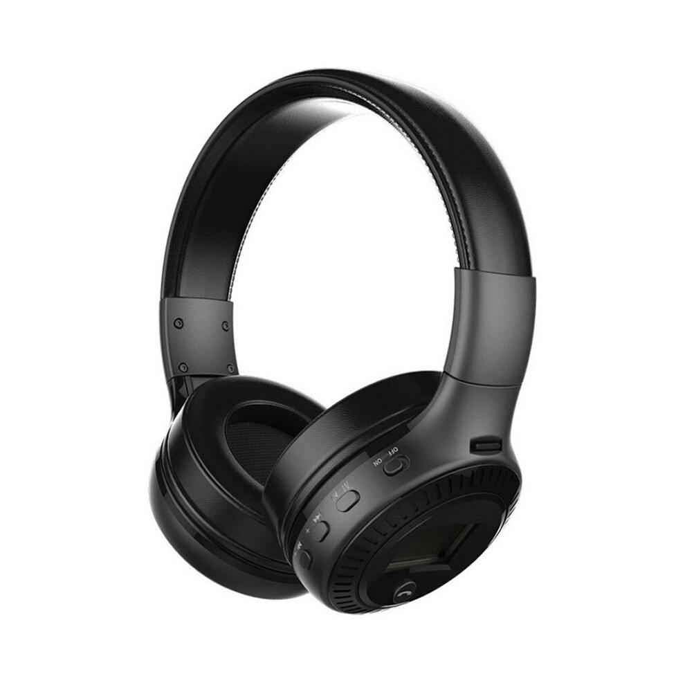 (Black) Wireless Bluetooth Headphones With Noise Cancelling Over-Ear Stereo Earphones Black 110691373632