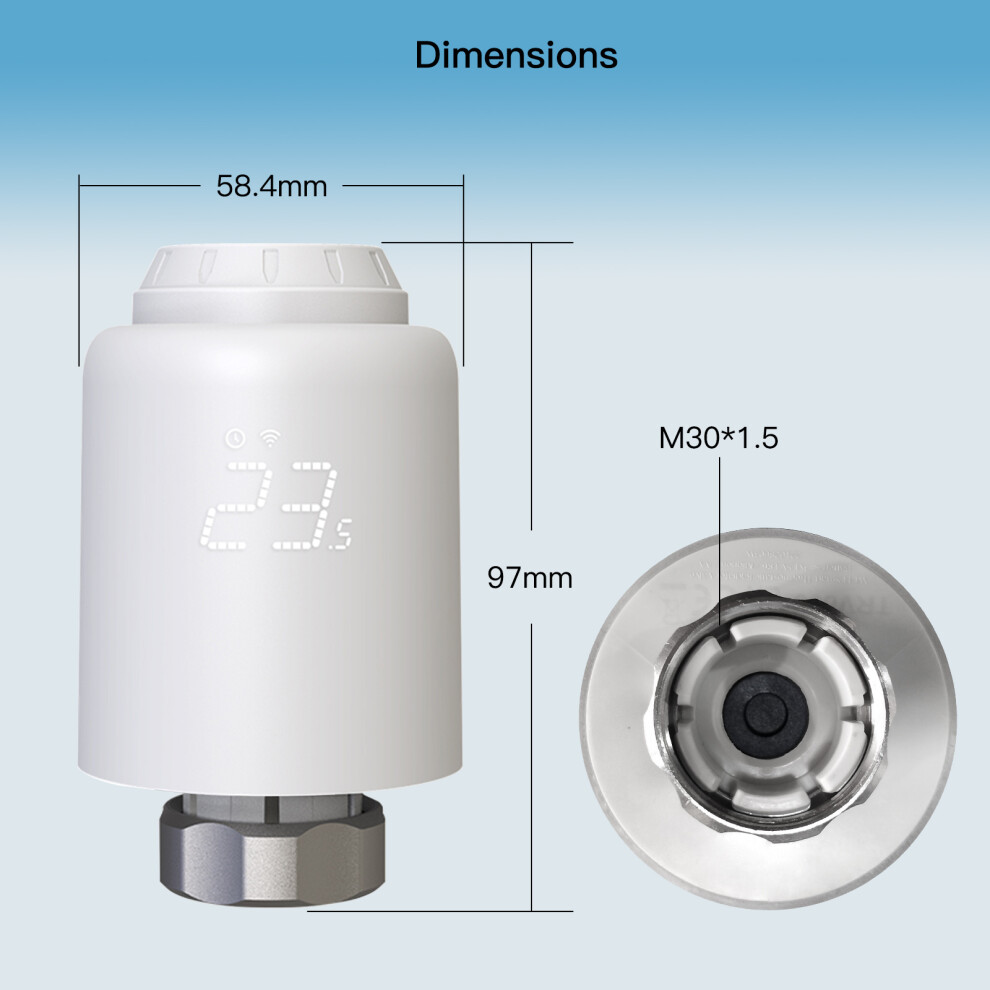 (Wifi Model) Wifi/Zigbee Smart Radiator Actuator Programmable Temperature Controller Valve Thermostat 110691383587