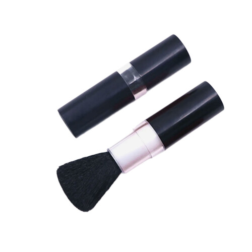 2PCS Lippenstift Stil Einziehbare Reinigung Pinsel-Schwarz