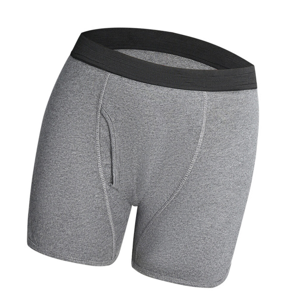 Gray Washable Incontinence Underwear For Men Reusable- Xl