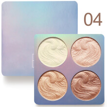 (#04) 4 Colors Professional Makeup Face Powder Shimmer Bronzer Highlighter Palette