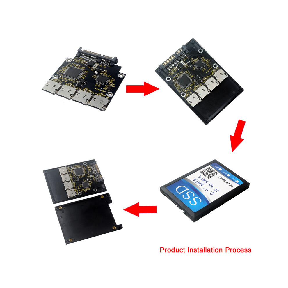 Micro Sd To 2.5 Inch Sata Adapter 4 Tf To Sata Adapter Expansion Riser Card 110691385413