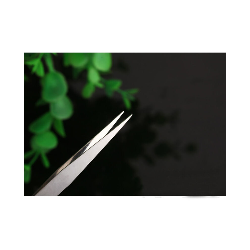 (Straight) 2PCS Multi-Function Stainless Steel Precision Tweezers with Curved/Pointed Tips