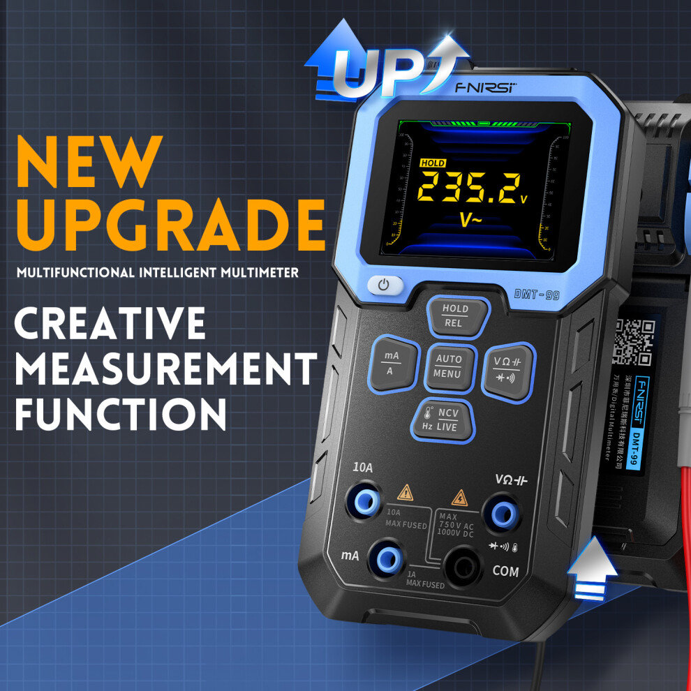 Fnirsi Dmt-99 Intelligent Digital Multimeter 2.4-In Tft Hd Color Screen W/Pen 110691390431