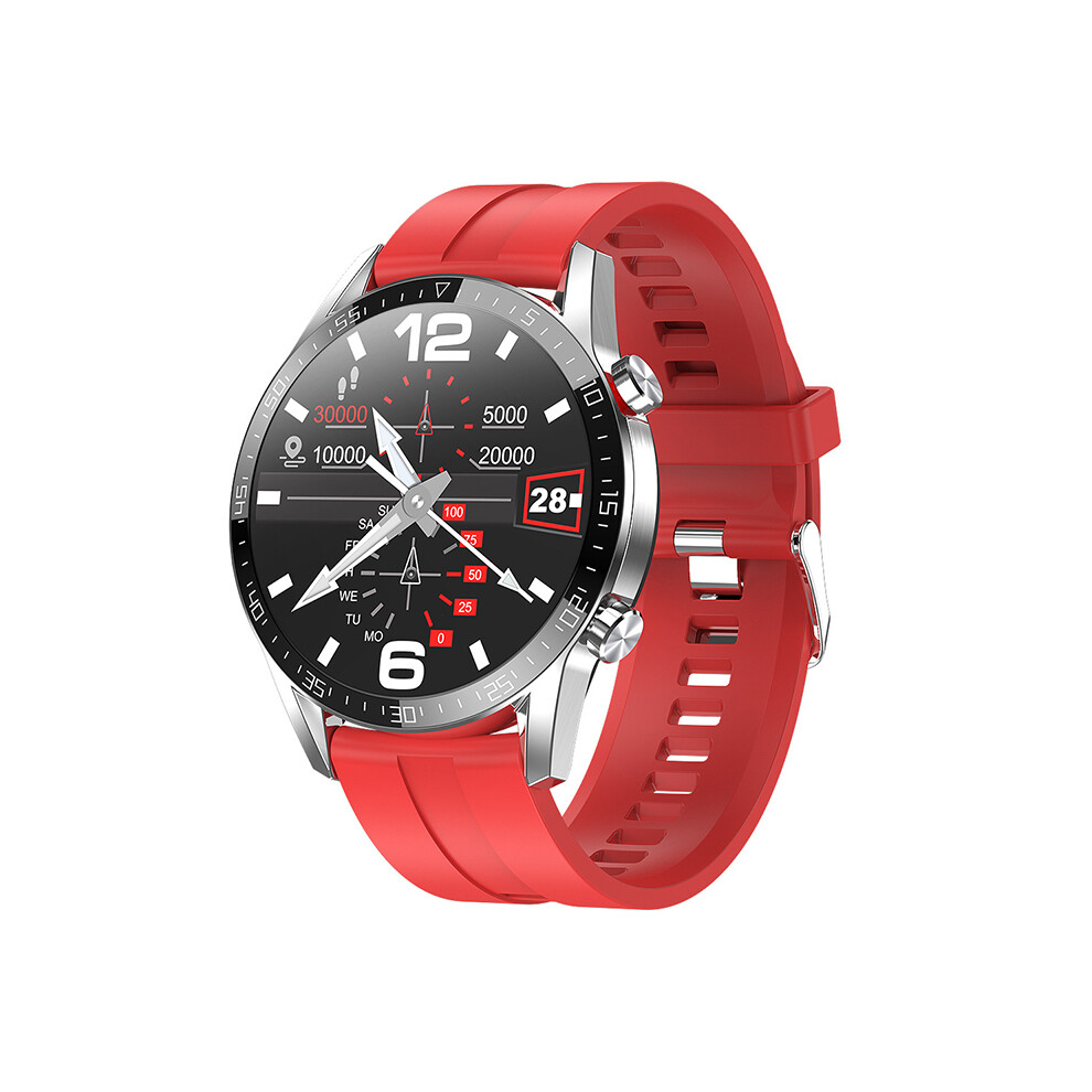 (Red) Smart Watch L13 Bluetooth Call Heart Rate Blood Pressure Monitor Information Push Ip68 Waterproof Red 110691374097