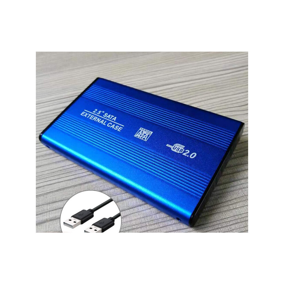 () Usb 2.0 2.5 Sata Enclosure External Case For Notebook Laptop Hard Disk Blue/Black 110691378644